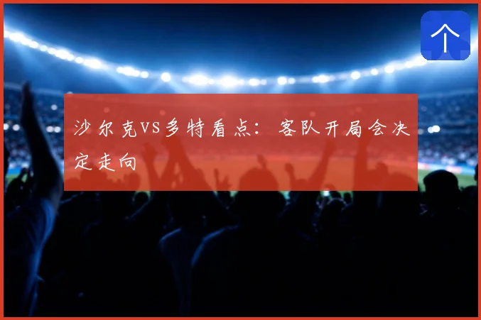 沙尔克vs多特看点:客队开局会决定走向
